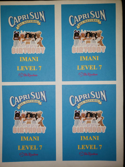 Custom CapriSun/Kool-Aid Labels